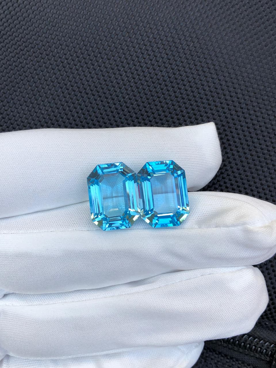 Check Out This Radiant Cut Swiss Blue Topaz Pair Stone Deal