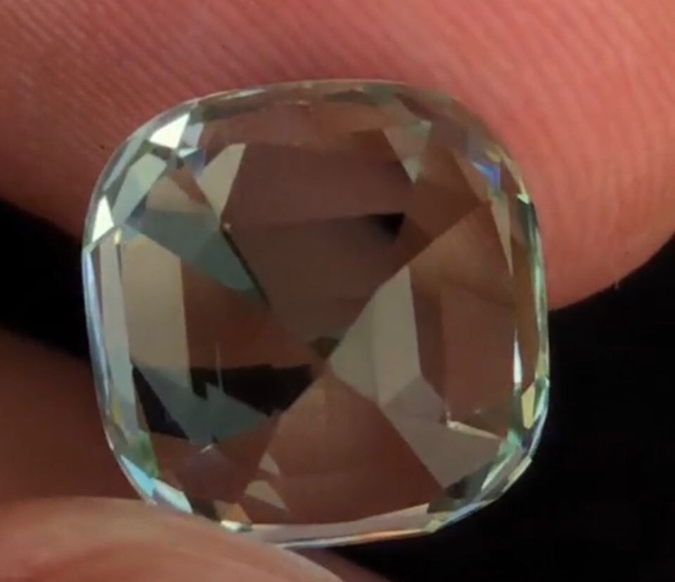 7 Carats Cushion Cut Sea Foam Tourmaline (Single Stone Deal)
