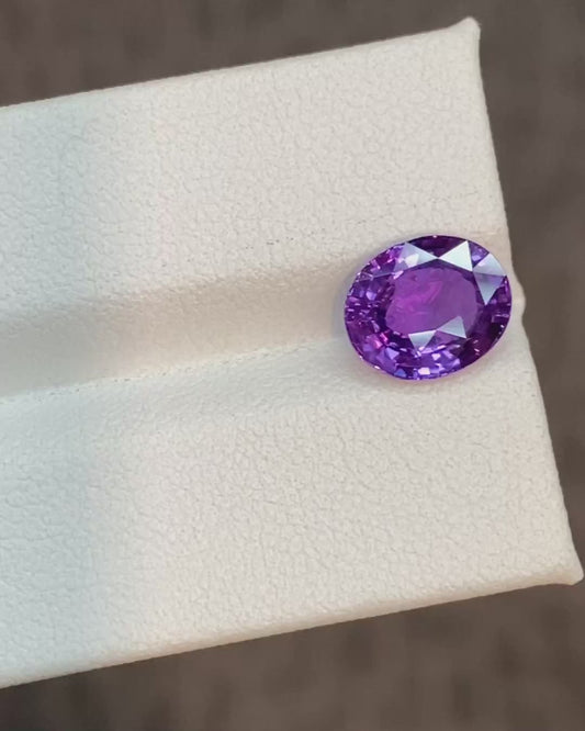 3.067 Carat Certified 100% Natural Lavender Ceylon Sapphire