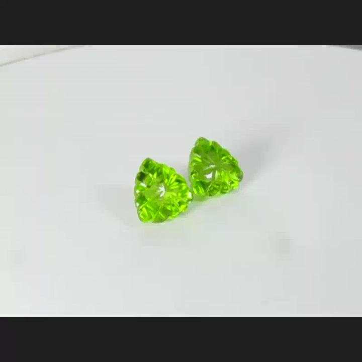 6.2 Carats Natural Peridot Pair