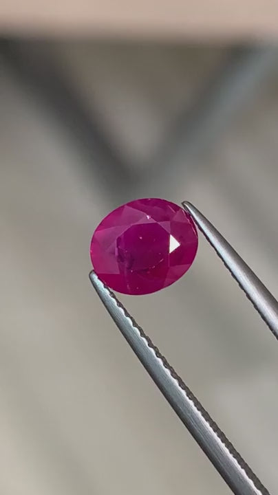 Certified 1.34 Carats Natural Mozambique Ruby.