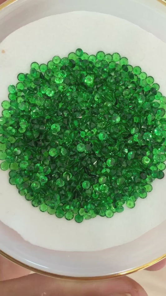 4mm 100% Natural Flawless Round Calibrated Tsavorite Garnet Lot