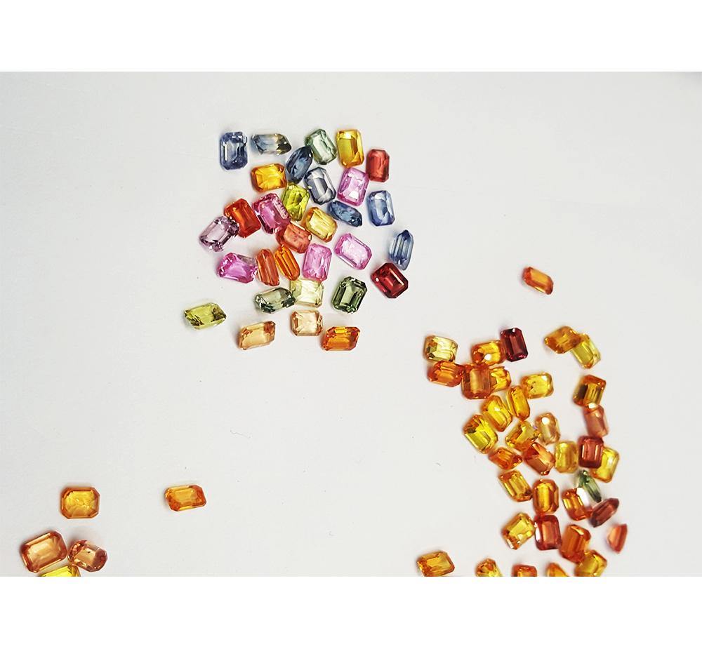Calliberated Multicolor Sapphires